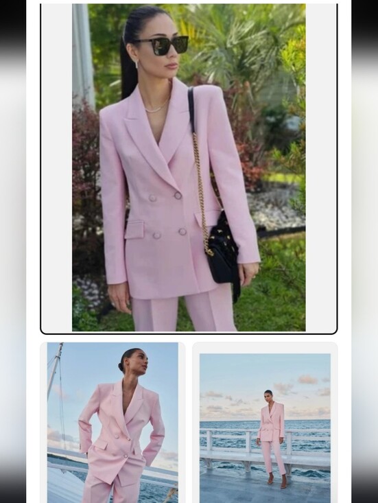 Zara Jackets & Blazers - Zara Double Breasted Pink Blazer Size Small